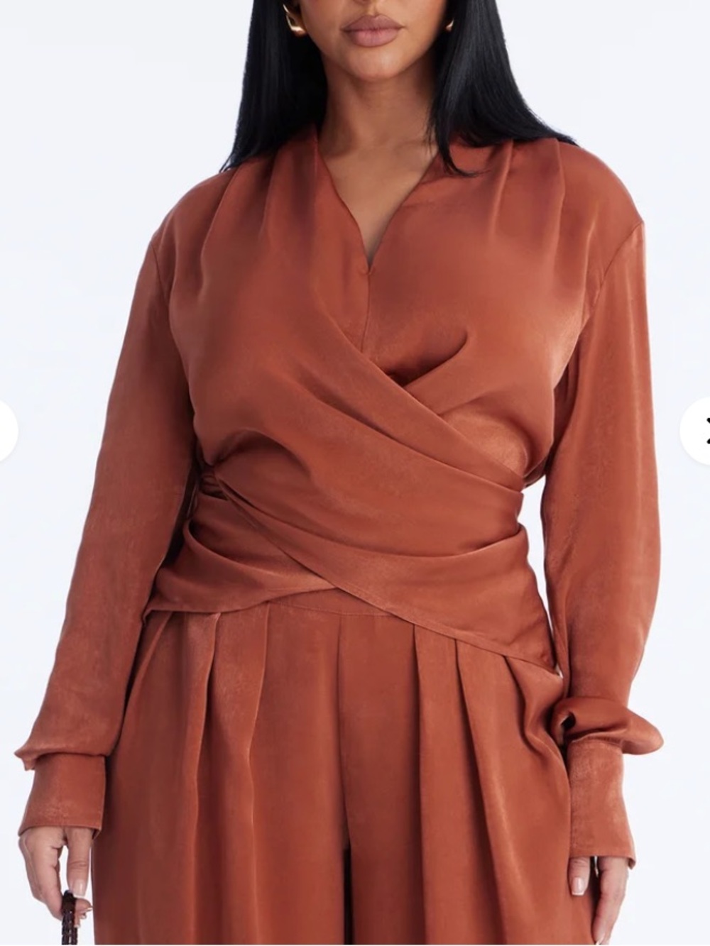 Rust Wrap-Front Top